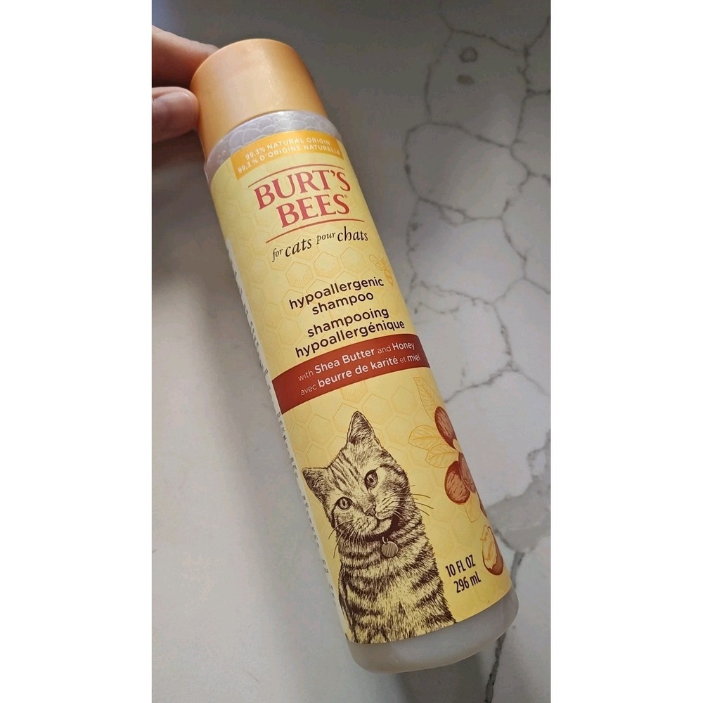 Burt's Bees Hypoallergenic Cat Shampoo‎ Shea Butter & Honey Natural 10 oz. Size
